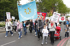 Parents march through Lewisham on 9 May 2009